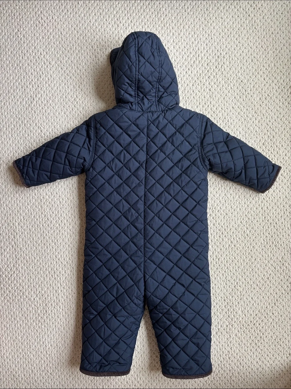Polo by Ralph Lauren Navy Quilted Hooded Footless Bunting